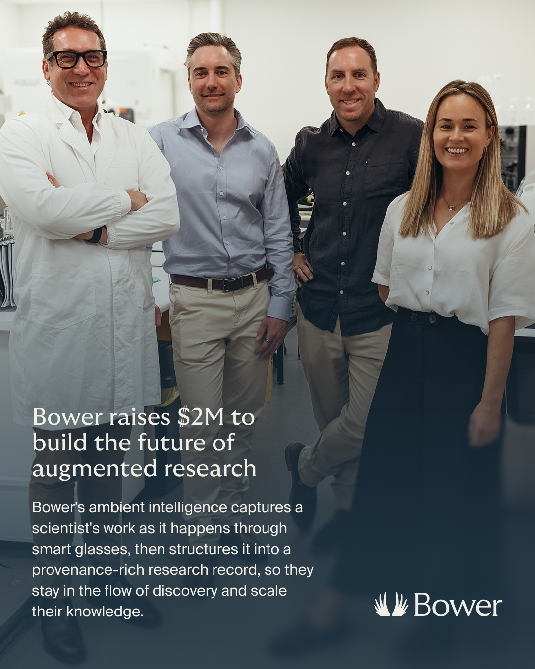 The Bower founders in the lab